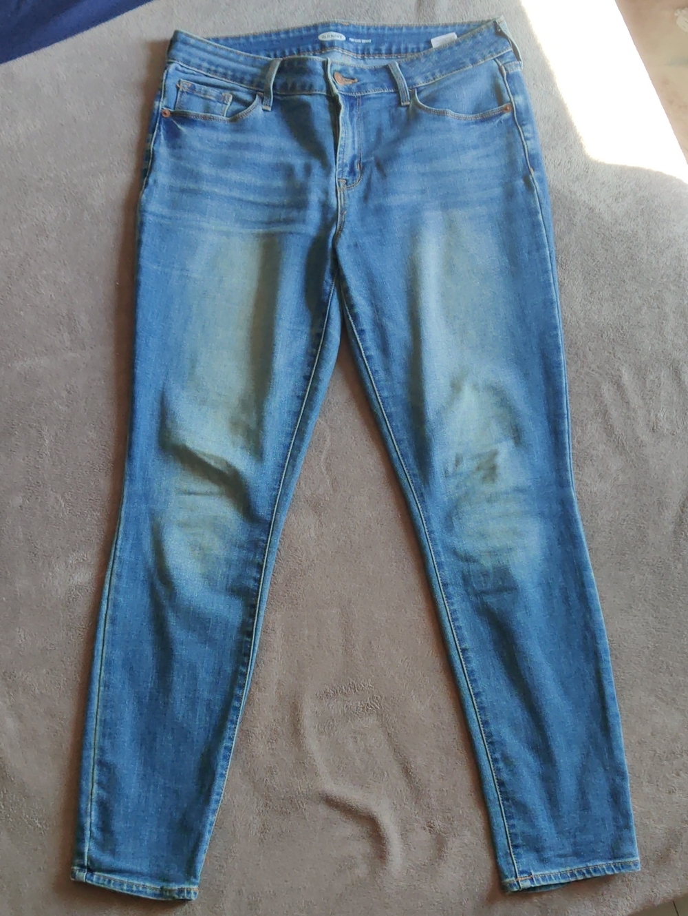 Women's Old Navy Pop Icon Skinny Jeans Willow, Medium Indigo Wash, Sz 10